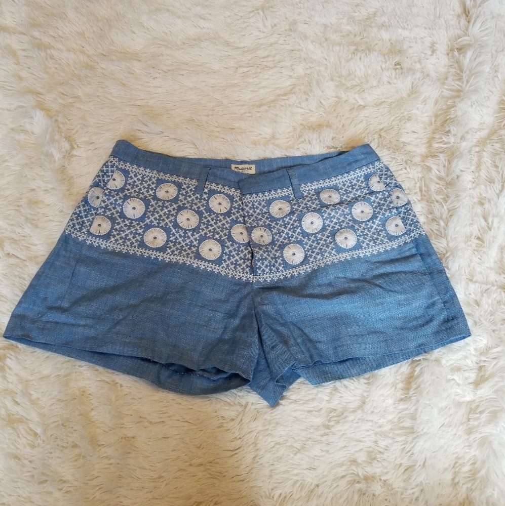 Anthropologie Madewell Embroidered shorts